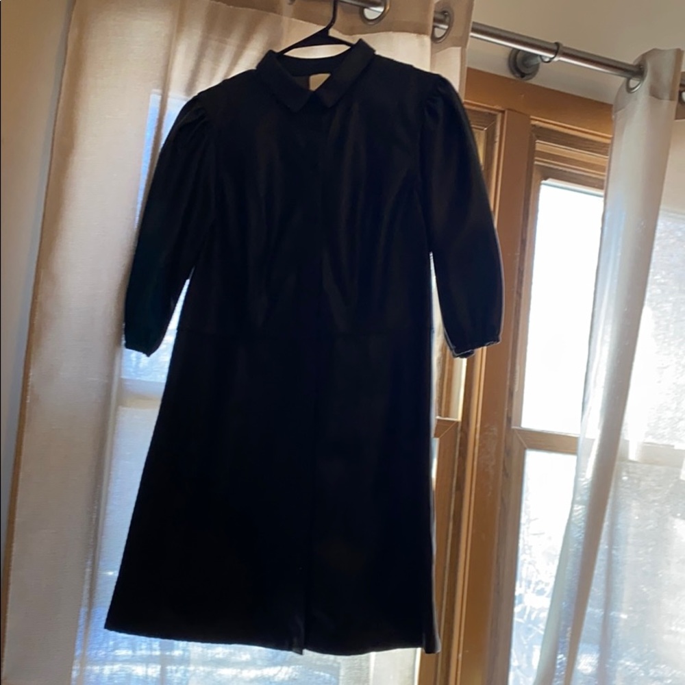 Black leather dress